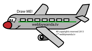 webbywanda.com How to draw a cartoon Airplane 